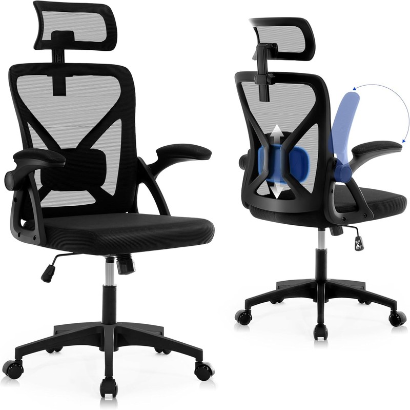 Office Chair,Ergonomic Desk Chair with Adjustable Lumbar Support,400 Lbs Mesh Co