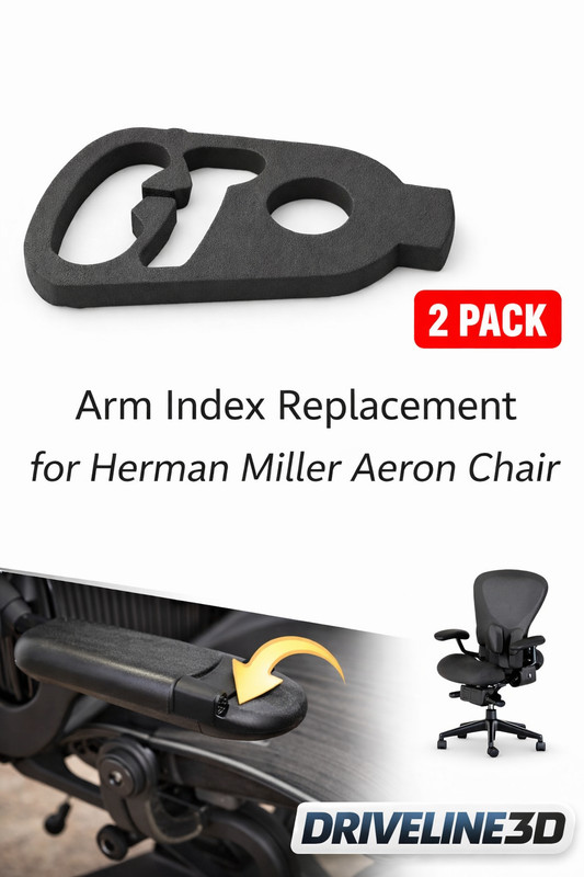 2 Pack Arm Index replacement part for Herman Miller Aeron Chair 3D Printed