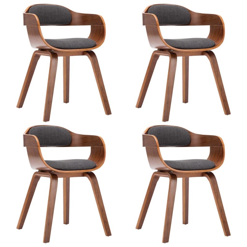Dining Chair with Bentwood and Faux Leather Side Chair for Kitchen vidaXL gallery