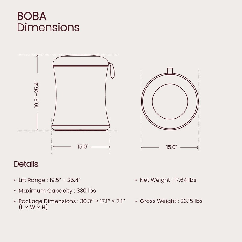 Active Wobble Stool Boba Chair Ergonomic Height Adjustable ADHD Chair for Adults gallery