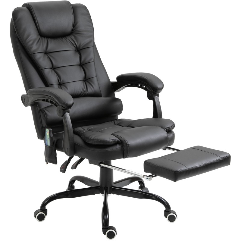 7-Point Vibrating Massage Office Chair with High Back Black gallery