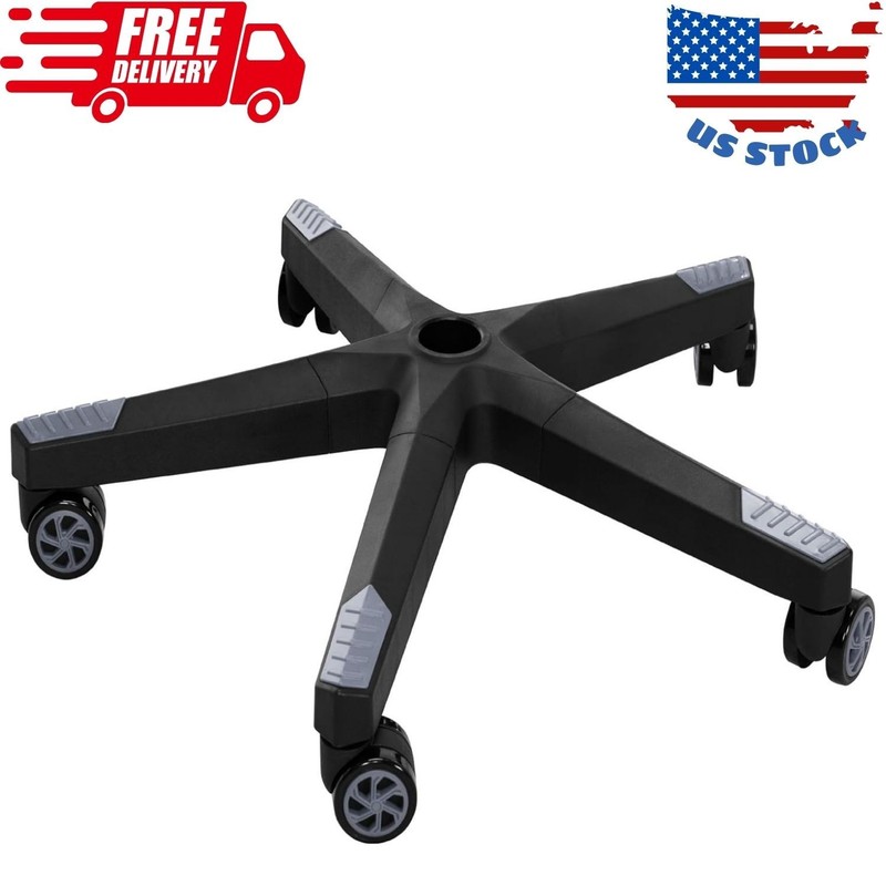 28 Inch Heavy Duty Nylon Gaming Office Chair Base Replacement Part with 5 Caster