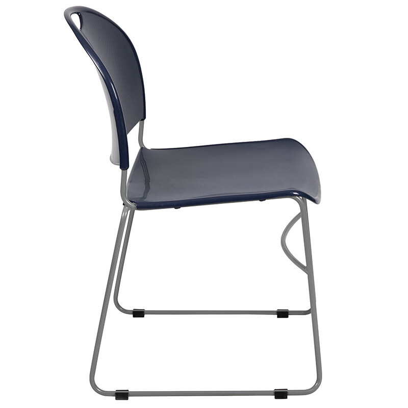 10 PACK Navy Stack Office Chair with Sled Metal Base - Waiting Room Chair gallery