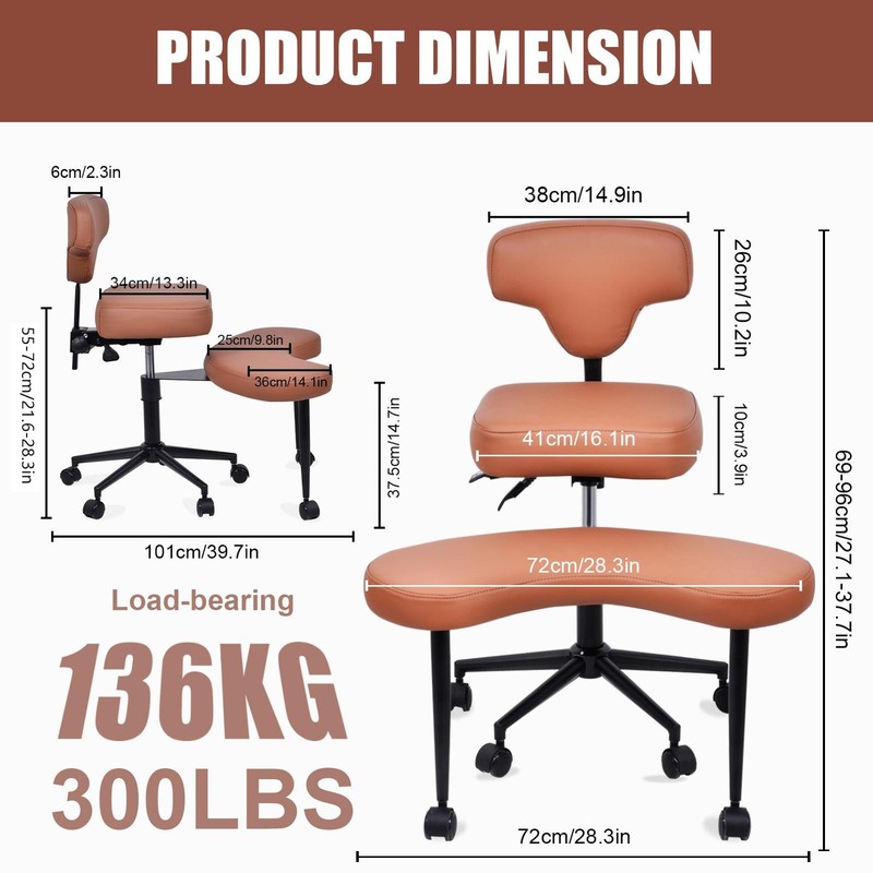 Ergonomic Meditation Chair Cross Legged Home Office ADHD Chair Adjustable Height gallery