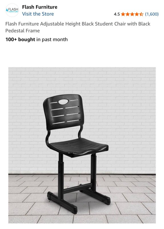 Flash Furniture Student Office Chair in Black gallery