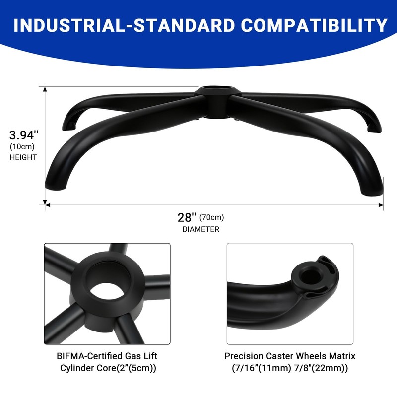 28" Heavy Duty Office Chair Base Replacement Parts for Most Office/Desk Chair... gallery