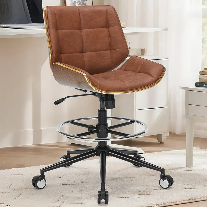 Drafting Office Chair Ergonomic Executive Computer Standing Desk Chair with Adju