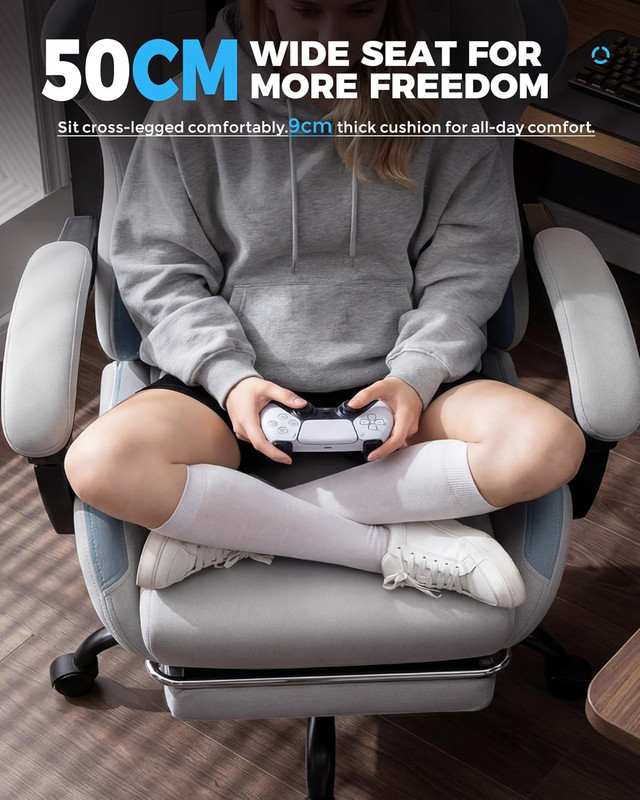 Gaming Chair Fabric with Pocket Spring Cushion,Computer Office Chair with Lumbar gallery