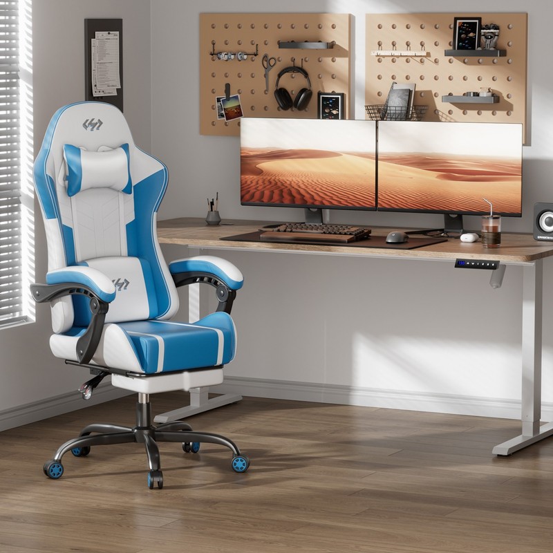 Gaming Chair with Massage, Gamer Chair with Footrest, Ergonomic Computer Chair gallery