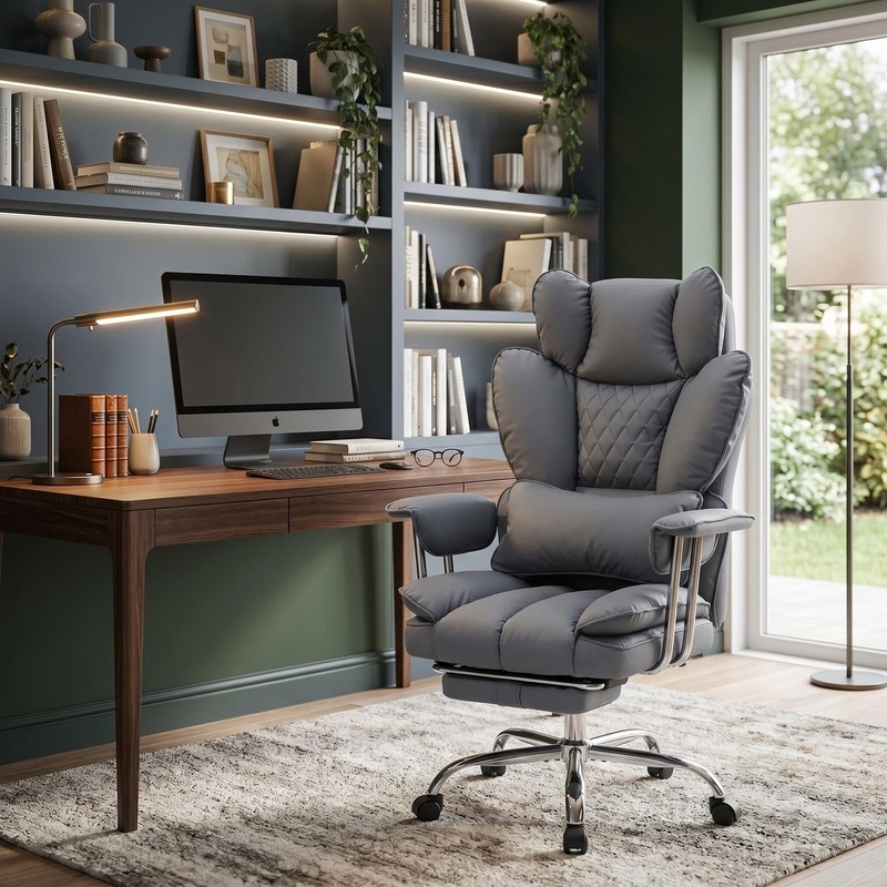Big and Tall Office/Home High Back Ergonomic Desk Chair w/Pocket Spring Cushion gallery