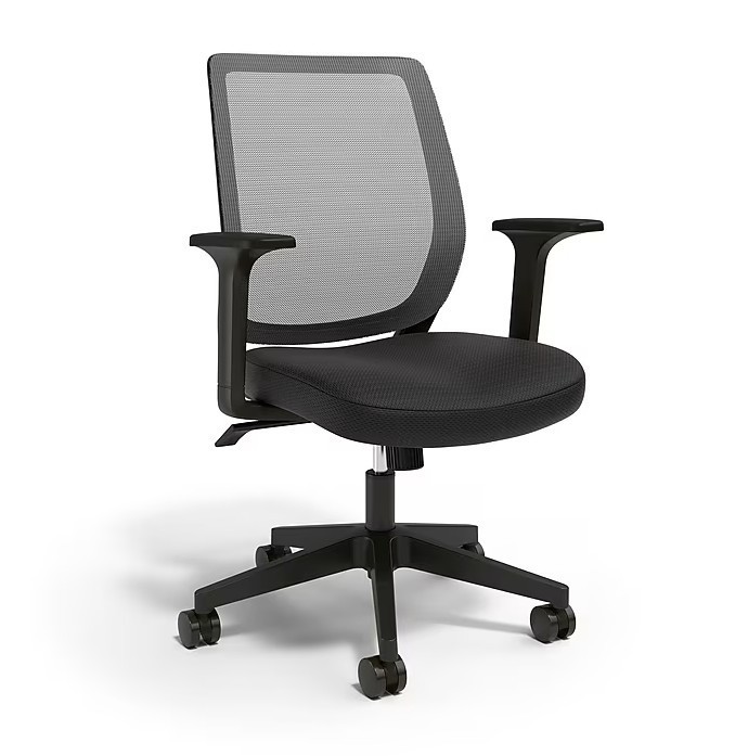 Essentials Ergonomic Fabric Swivel Task Chair Black Office Computer Chair gallery