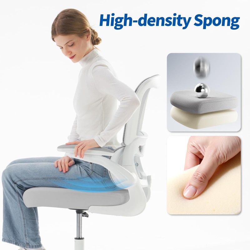 Drafting Chair - Tall Office Chair with Adjustable Footrest Ring and Lumbar S... gallery