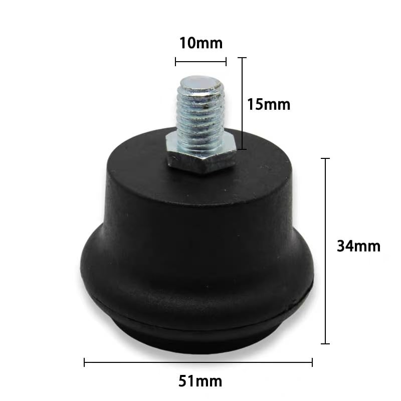 5PCS Bell Glides 2" Replacement Office Desk Overall glide height, black gallery