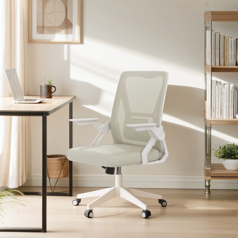 Computer Office Chair Mid-back Swivel with Adjustable Arms Mesh Lumbar Support gallery