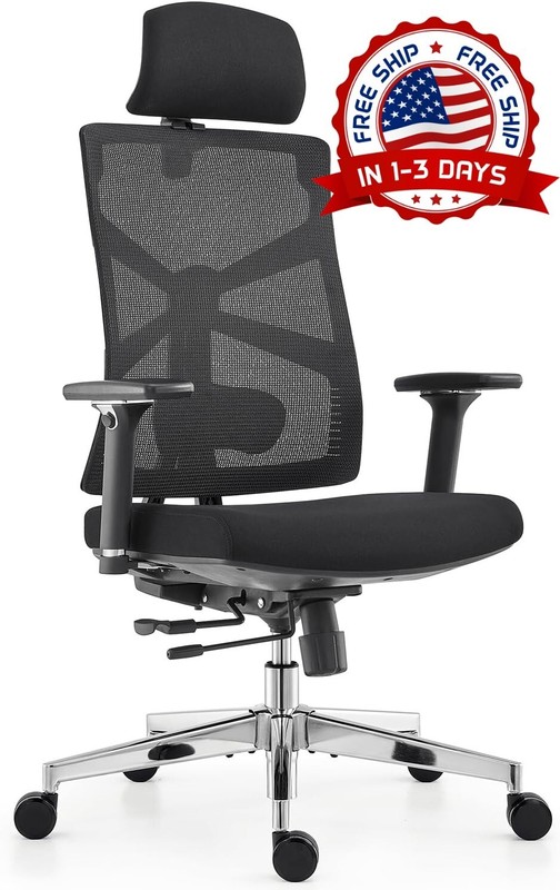 Silla De Oficina De Malla Transpirable Para Escritorio Con Asiento Acolchado NEW