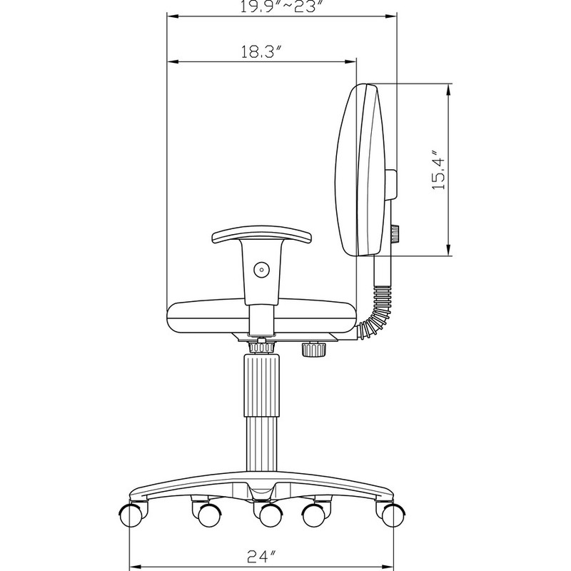 Lorell LLR80004 Millenia Pneumatic Task Chair Black 250 lb gallery
