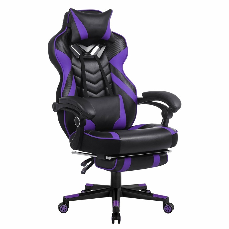 Office High Back Ergonomic Computer Chair Reclining Gamer Chair with Footrest