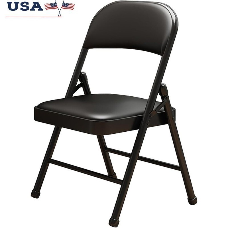 Foldable Ergonomic Chair Padded Seat Heavy Duty Non-Slip Design Office Use