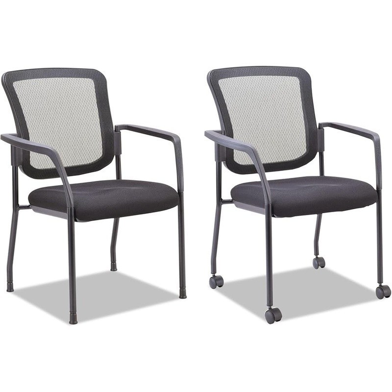 Stackable Mesh Chair Training Conference Waiting Room W/ Glides Casters New gallery