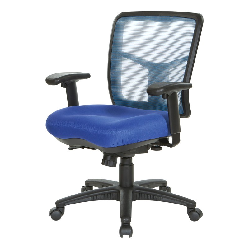 Blue Air Mist Mesh Back Chair with Blue Fabric Seat gallery