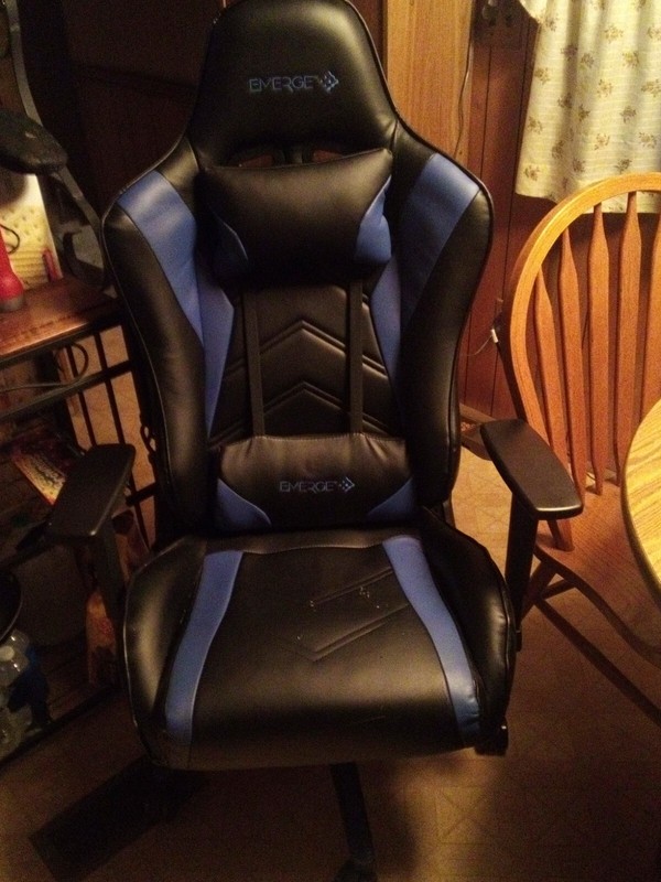 Emerge Vartan Bonded Leather Gaming Chair Black/Blue 2/Pack 53242V-CCVS