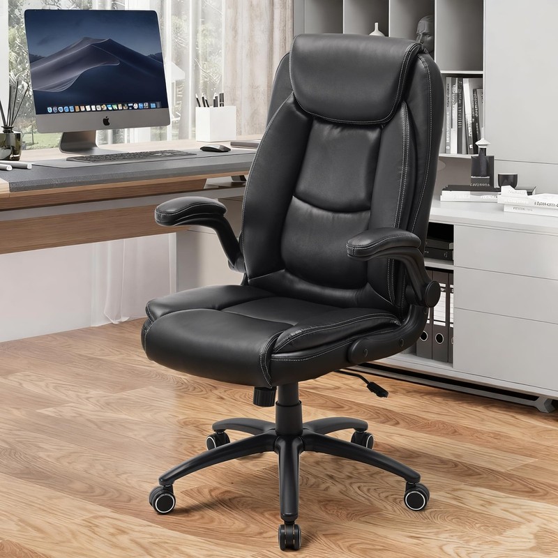 300LBS PU Leather High-Back Executive Office Chairs, Heavy Duty Home Ergonomi... gallery