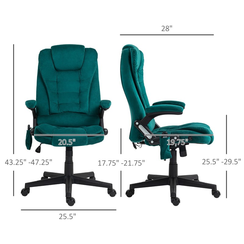 6 Point Vibrating Massage Office Chair with Lumbar Heat gallery
