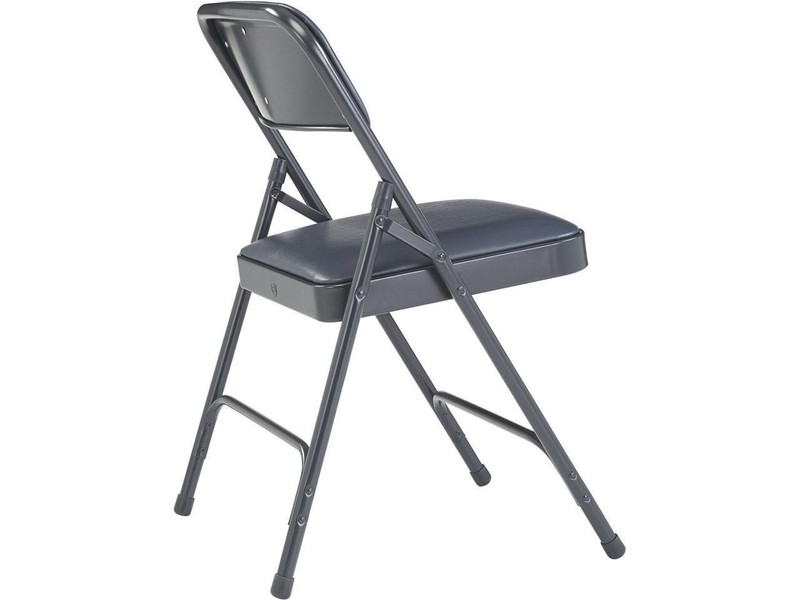 NPS 1204 Vinyl Dual-Hinge Folding Chair - Supports Up to 500 lb - 17.75" Seat He gallery