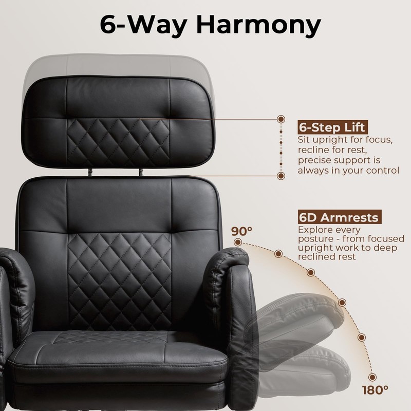 Big and Tall Office Chair - Criss Cross Leather High Back Executive Office Ch... gallery