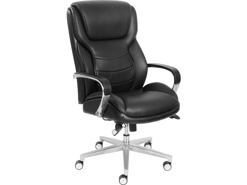 La-Z-Boy ComfortCore Gel Seat Executive Chair - Faux Leather Black Seat - Faux L