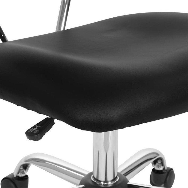 Scranton & Co Task Office Chair in Black Vinyl with Chrome Base gallery