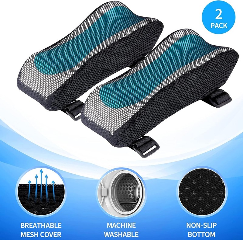 Comfortable and Breathable Ergonomic Armrest Pads - Set of 2 for Versatile Use gallery