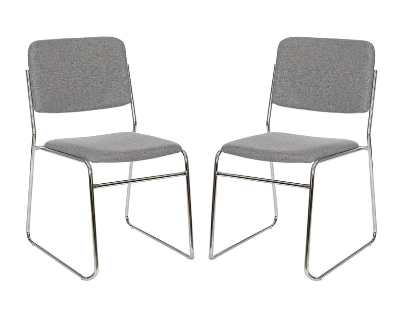 Elegant Grey Padded Stack Chair for Comfort and Versatility