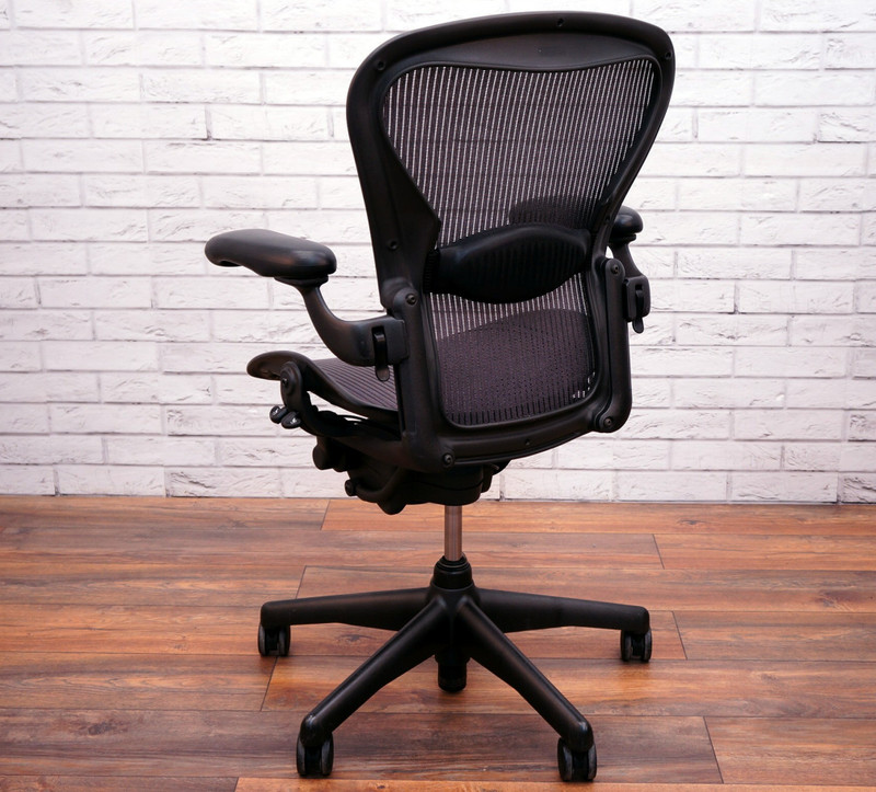 Black For Herman Miller Classic Aeron Chair Size B Medium Lumbar Pad Support New gallery