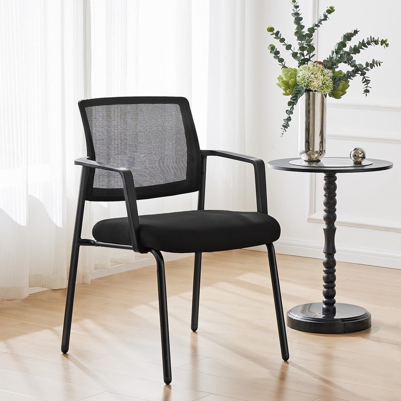 Stackable Mesh Guest Visitor Reception Chairs – Ergonomic Lumbar Support for …