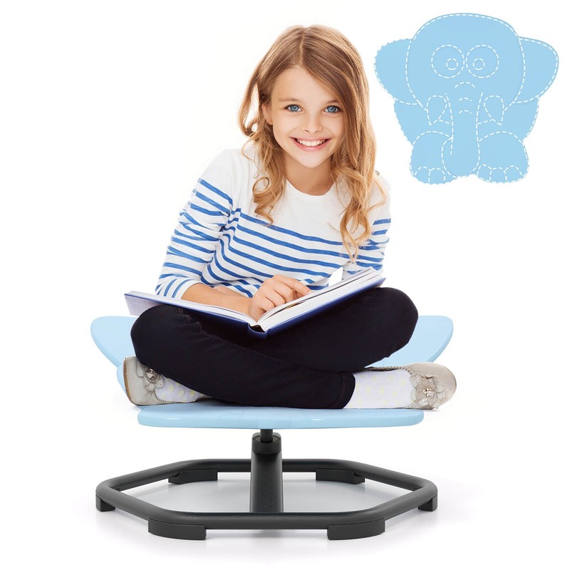 Kids Sensory Swivel Chair w/Non-Slip Metal Base for Autistic Kids Indoor Outdoor