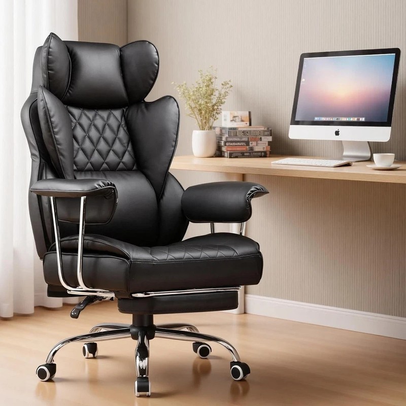 Big and Tall Office Chair, High Back Leather Gaming Chair with Footrest, Exec... gallery