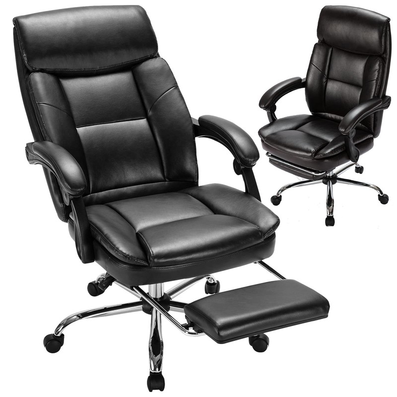 DUMOS EXECUTIVE OFFICE CHAIR, SWIVEL RECLINING COMPUTER DESK – – Scratch & Dent
