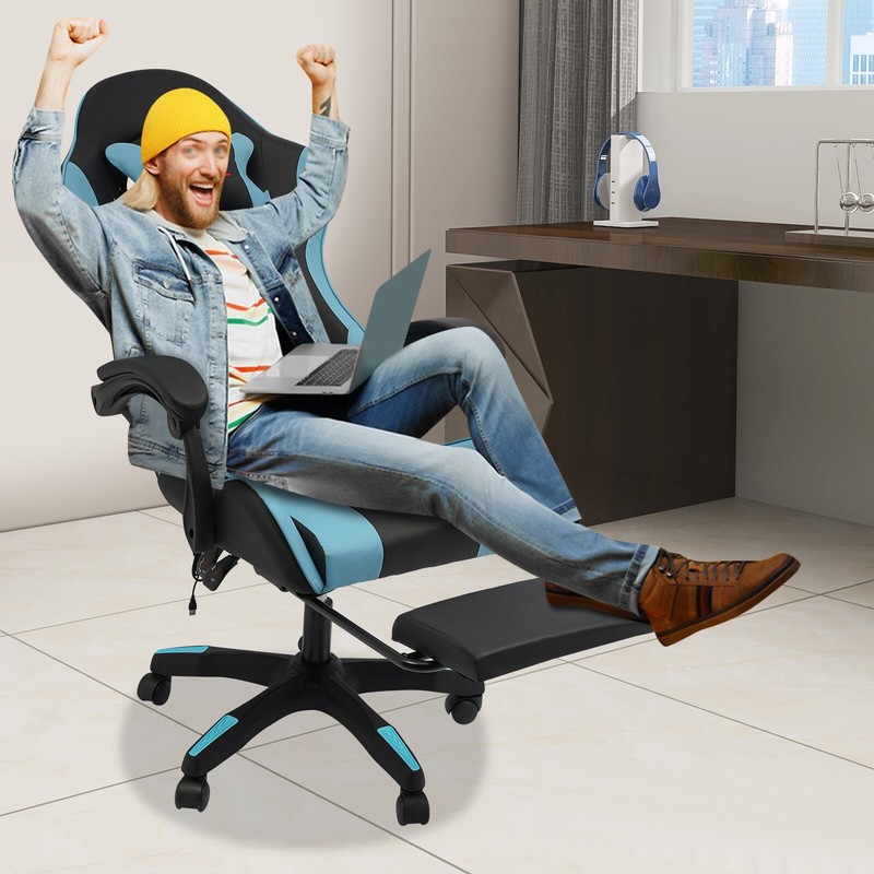 60kg/132lbs Gaming Chair Adjustable Swivel Task Chair Ergonomic Computer Chair