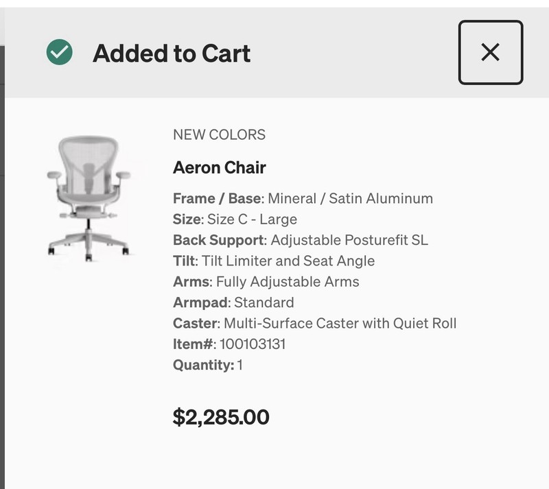 Herman Miller Aeron Remastered Size C Large Fully Loaded Mineral PostureFit SL gallery