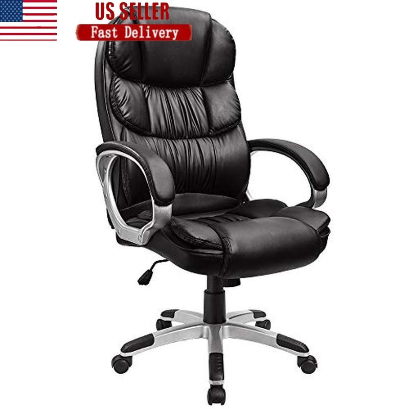 Ergonomic High Back Office Chair Lumbar Support Soft Cushion Swivel Casters New