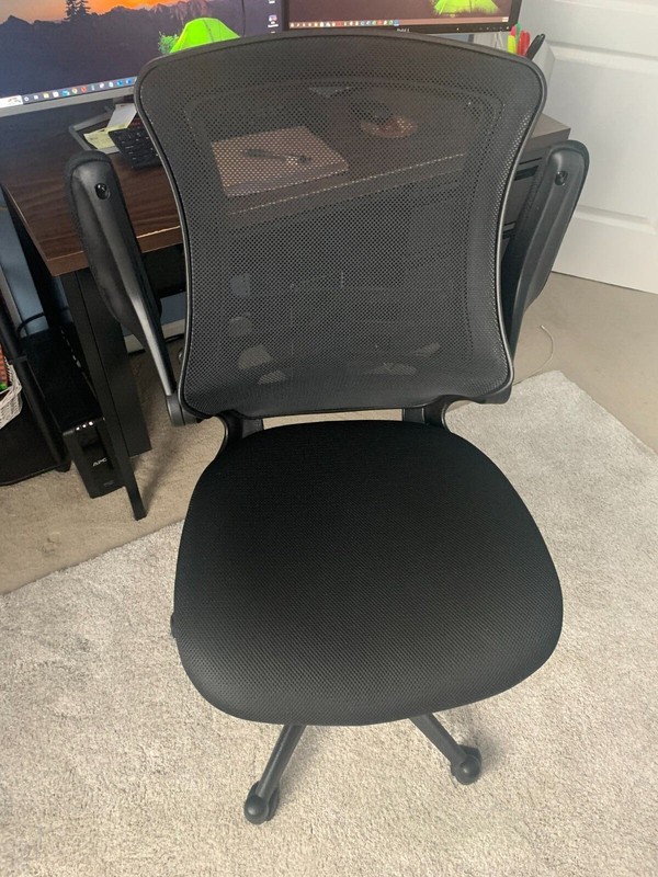 FLASH FURNITURE office Task Chair: Adj Arm, Black, Mesh, 250 lb Wt Capacity gallery