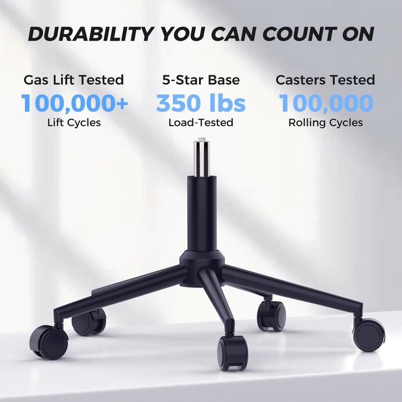 Ergonomic Office Chair with Footrest - Adjustable Lumbar Support & Headrest, ... gallery
