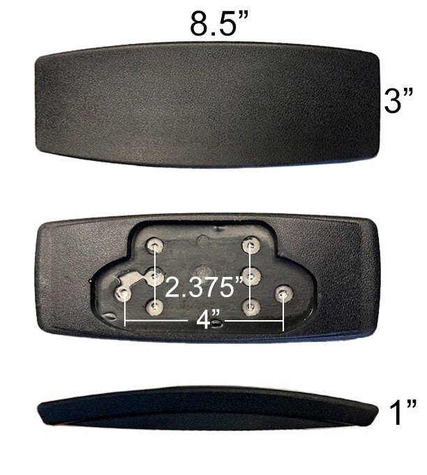 Replacement Office Chair Arm Pads | Multi Adjustment Mounting Holes | Purl