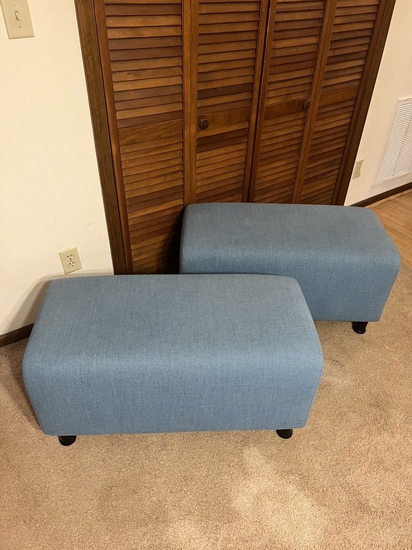 Ottoman Bench Steelcase Touchstone Alight Blue Office Seating (2 Available)