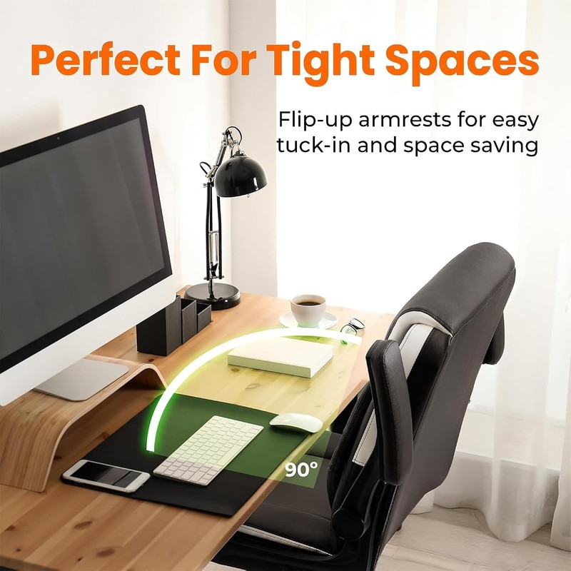 Desk Office Gaming Computer Chair Ergonomic Executive Mid-Back Leather with A... gallery