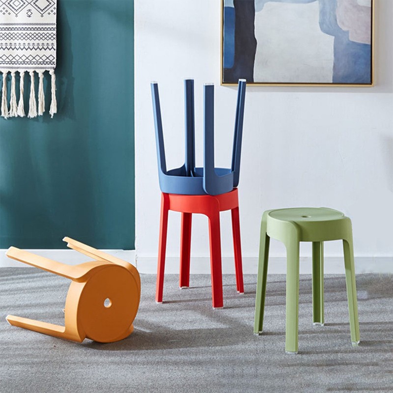 6PCS Plastic Bar Stacking Stools For Kids Students Classroom Home 330lbs Load gallery