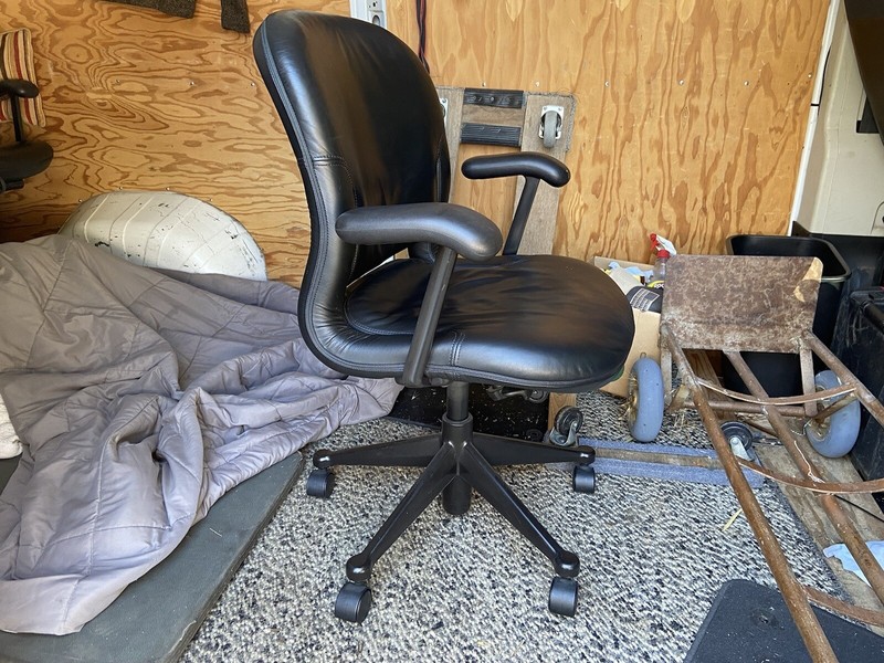 Vintage Herman Miller Equa Leather Rolling Desk Chair gallery