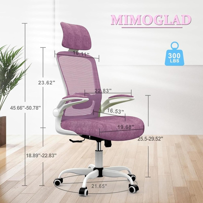 Versatile Ergonomic Chair with Adjustable Height & Headrest for Home Office Use gallery