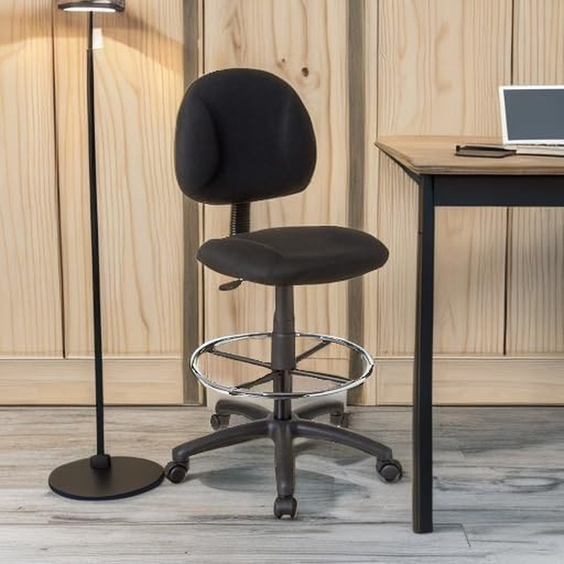B1615-BK Ergonomic Works Drafting Chair without Arms in Black, Mid-Back gallery
